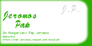 jeromos pap business card